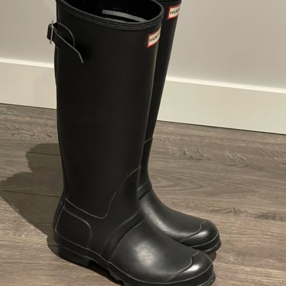 HUNTER size 6 - Women's Tour Foldable Tall Rain Boots - Picture 1 of 4